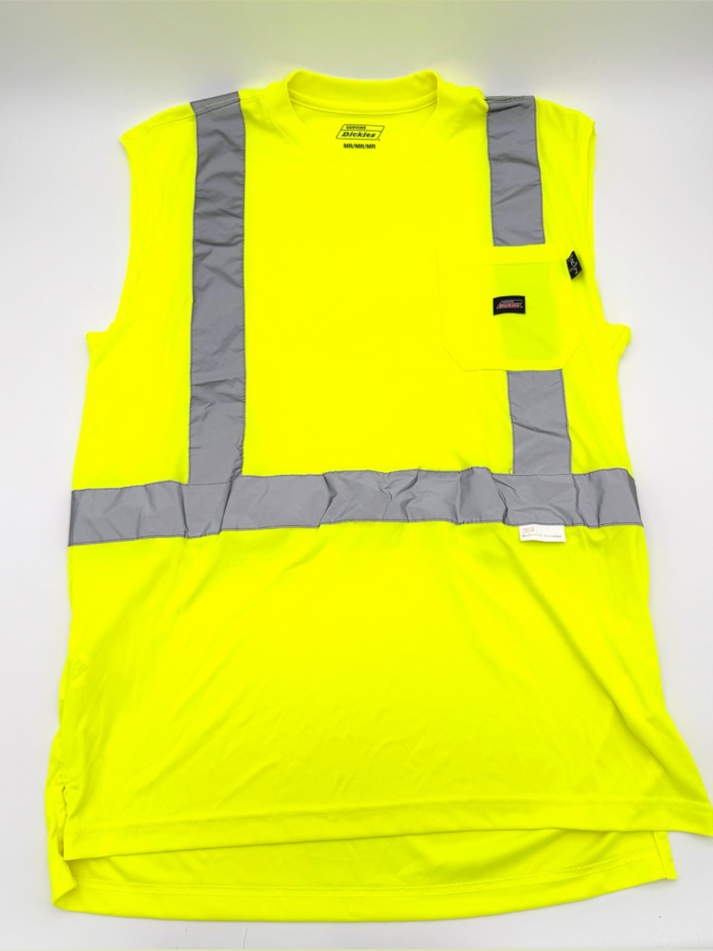 New NWOT Men's Dickies Sleeveless Reflective Neon Shirt Construction Medium M